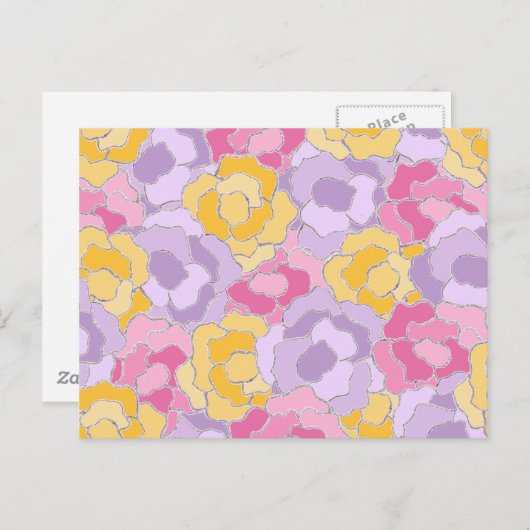 Blumenmuster-Design Postkarte (Vorne/Hinten)