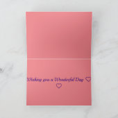 Blumenmuster Design Rosa Geburtstag Karte (Innenseite)