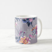 Blumenmuster-Design-Textil-Illustrationskunst, Hin Kaffeetasse (VorderseiteRechts)
