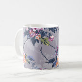 Blumenmuster-Design-Textil-Illustrationskunst, Hin Kaffeetasse (Vorderseite Links)