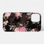 Blumenmuster-Design-Textil-Illustrationsmuster, iPhone Hülle (Rückseite (Horizontal))