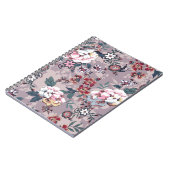 Blumenmuster-Design Textilillustration Notizblock (Linke Seite)