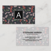 Blumenmuster-Design Visitenkarte (Vorne/Hinten)