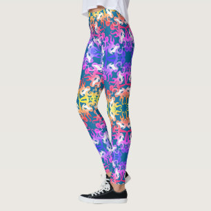 Blumenmuster Deutscher Schäferhund Leggings