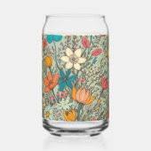 Blumenmuster Dosenglas (Vorderseite)