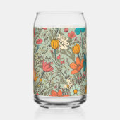 Blumenmuster Dosenglas (Links)