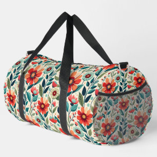 Blumenmuster Duffle Bag