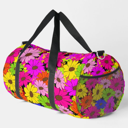 Blumenmuster Duffle Bag (Rechte Ecke)