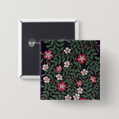 Blumenmuster durch J. Owen, 1863 Button (Vorne & Hinten)