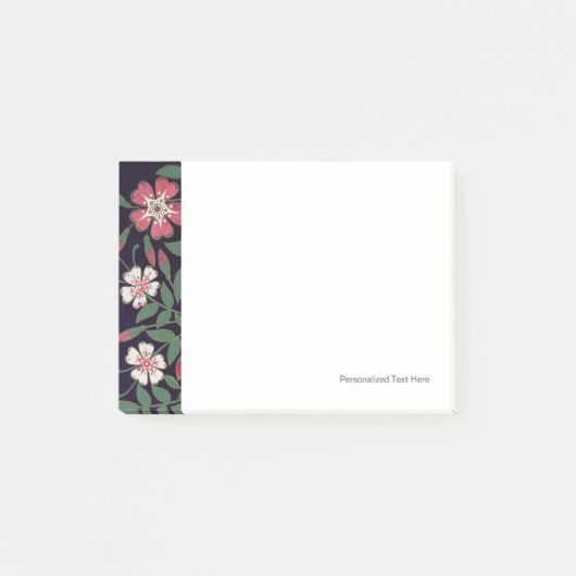 Blumenmuster durch J. Owen, 1863 Post-it Klebezettel (Vorderseite)