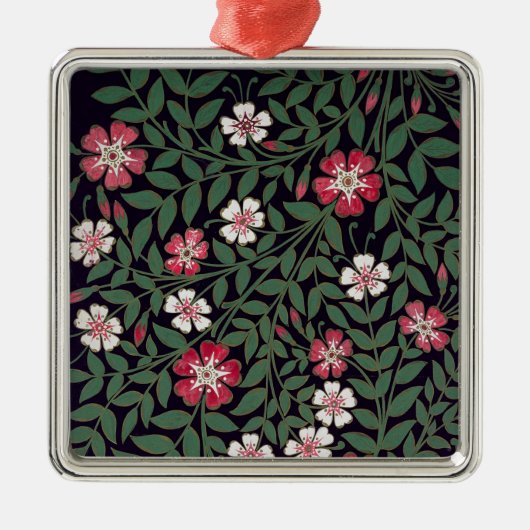 Blumenmuster durch J. Owen, 1863 Silbernes Ornament (Vorne)