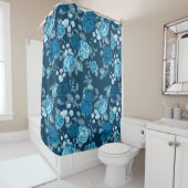 Blumenmuster Duschvorhang (Beispiel)