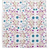 Blumenmuster Duschvorhang (Vorderseite)