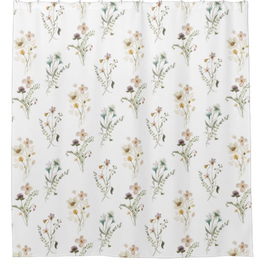 Blumenmuster Duschvorhang (Vorderseite)