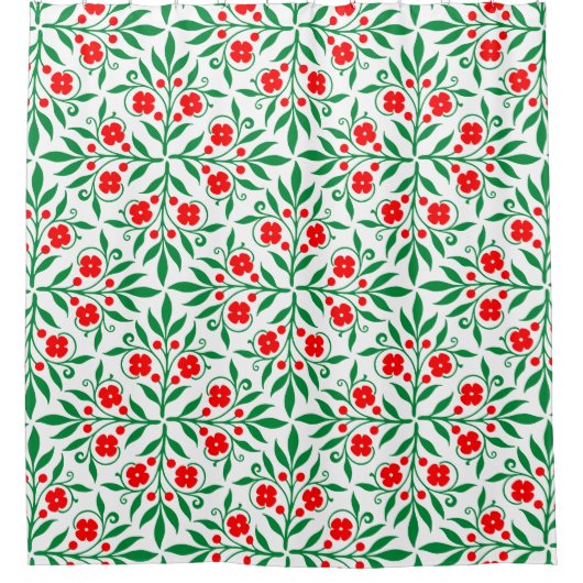 Blumenmuster Duschvorhang (Vorderseite)