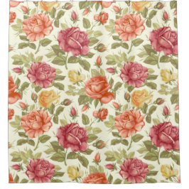 Blumenmuster Duschvorhang