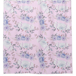 Blumenmuster Duschvorhang