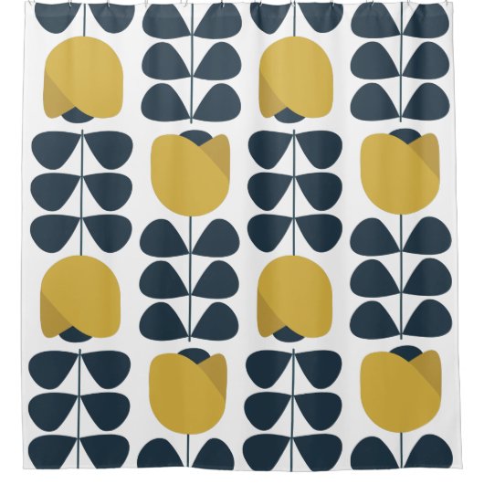 Blumenmuster Duschvorhang (Vorderseite)