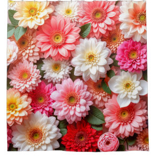 Blumenmuster Duschvorhang