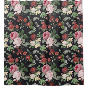 Blumenmuster Duschvorhang