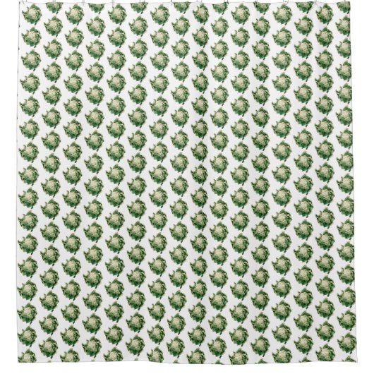 Blumenmuster Duschvorhang (Vorderseite)