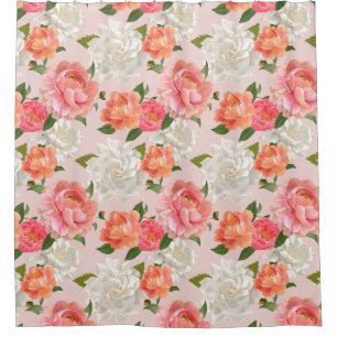 Blumenmuster-Duschvorhang Duschvorhang