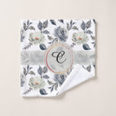 Blumenmuster: Ein Atemberaubendes Wasserfarbmuster Badhandtuch Set (Waschlappen)