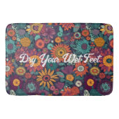 Blumenmuster, ein Bouquet farbenfroher Blume Badematte (Vorderseite)