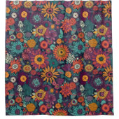 Blumenmuster, ein Bouquet farbenfroher Blume Duschvorhang (Vorderseite)