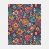 Blumenmuster, ein Bouquet farbenfroher Blume Fleecedecke (Vorderseite)