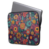 Blumenmuster, ein Bouquet farbenfroher Blume Laptopschutzhülle (Vorderseite Links)
