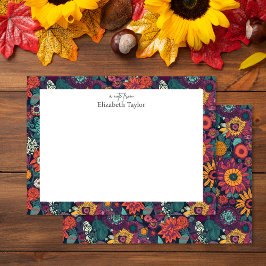 Blumenmuster, ein Bouquet farbenfroher Blume Mitteilungskarte