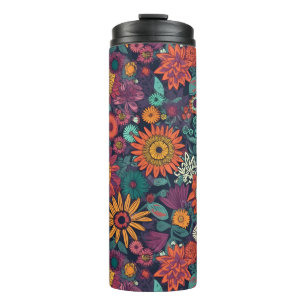 Blumenmuster, ein Bouquet farbenfroher Blume Thermosbecher