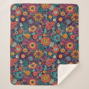 Blumenmuster, ein Bouquet mit bunten Blume, Sherpadecke