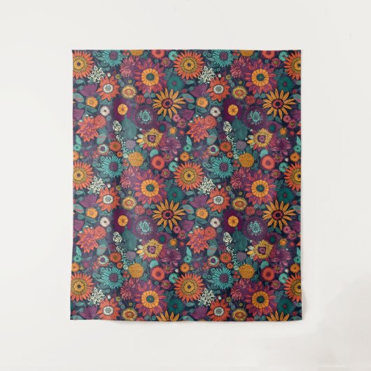 Blumenmuster, ein Bouquet mit bunten Blume, Wandteppich (Vorderseite)