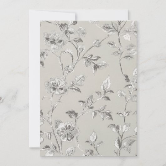 Blumenmuster Einladung (Vorderseite)