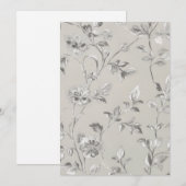 Blumenmuster Einladung (Vorne/Hinten)