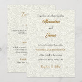 Blumenmuster Einladung (Vorne/Hinten)