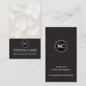 Blumenmuster | Elegant Visitenkarte (Vorne/Hinten)