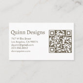 Blumenmuster Elegante Botanische Ordnung Vielen Da Visitenkarte (Rückseite)