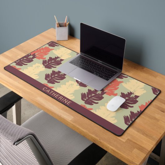 Blumenmuster - Elegante Custom Schreibtischunterlage (Büro 2)