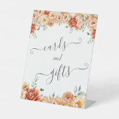 Blumenmuster - Elegante Karten und Geschenke Party Sockelschild (Vorderseite)