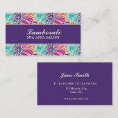 Blumenmuster Eleganter Friseur Salon Visitenkarte (Vorne/Hinten)