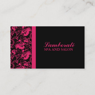 Blumenmuster-eleganter Friseur-Stylist-Salon Visitenkarte