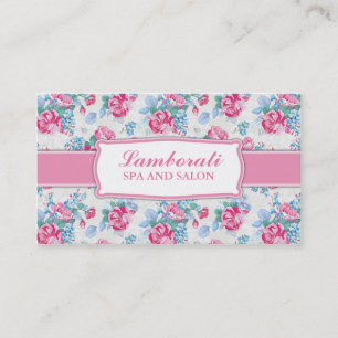 Blumenmuster-eleganter Friseur-Stylist-Salon Visitenkarte