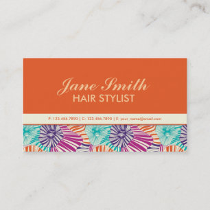 Blumenmuster-eleganter Mode-Designer-Stylist Visitenkarte
