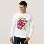 Blumenmuster - Elegantes botanisches Blume-Design Sweatshirt (Vorne ganz)