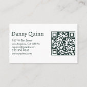 Blumenmuster Elegantes botanisches Rosa Grün Visitenkarte (Rückseite)