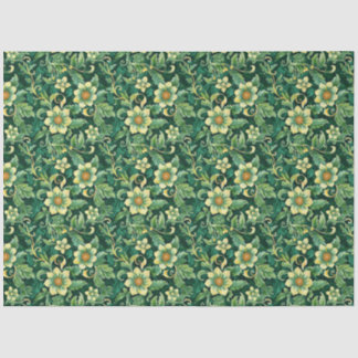 Blumenmuster Emerald Green Vines Decoupage Seidenpapier