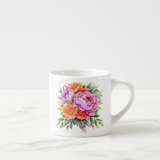 Blumenmuster espressotasse (Rechts)